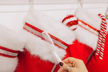 Red Designer Christmas Stockings
