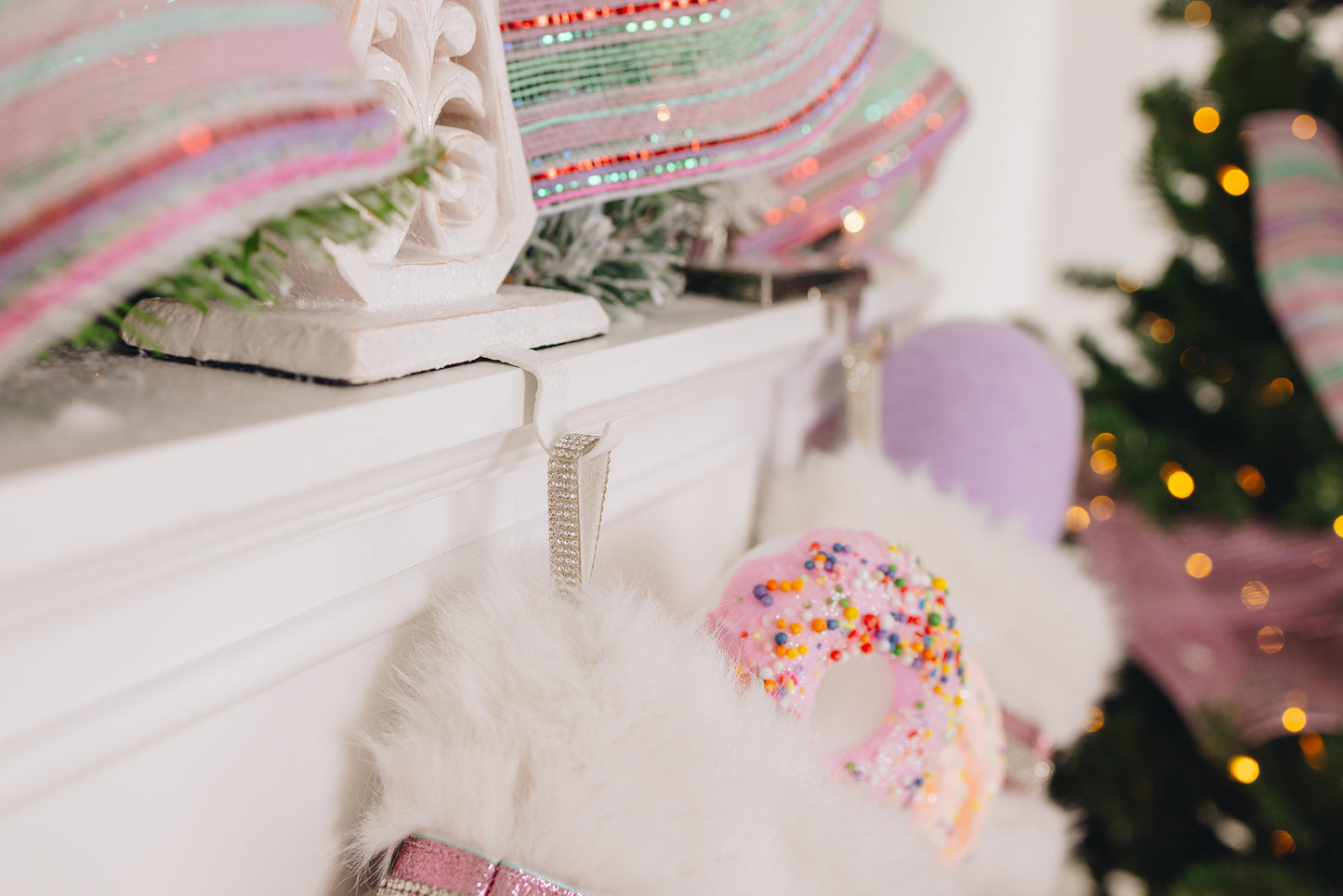 Pink Designer Christmas Stockings