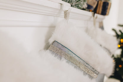 Silver Designer Christmas Stockings