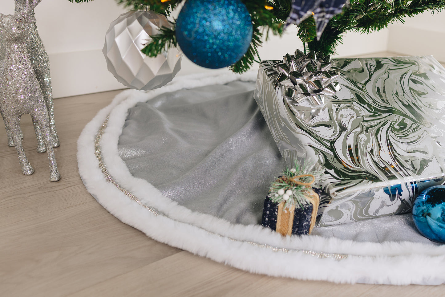 Silver Designer Tree Skirts