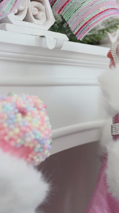 Pink Designer Christmas Stockings