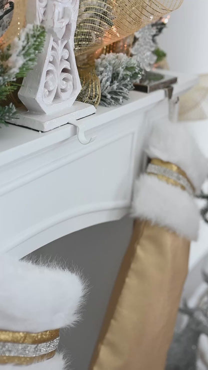 Gold Designer Christmas Stockings