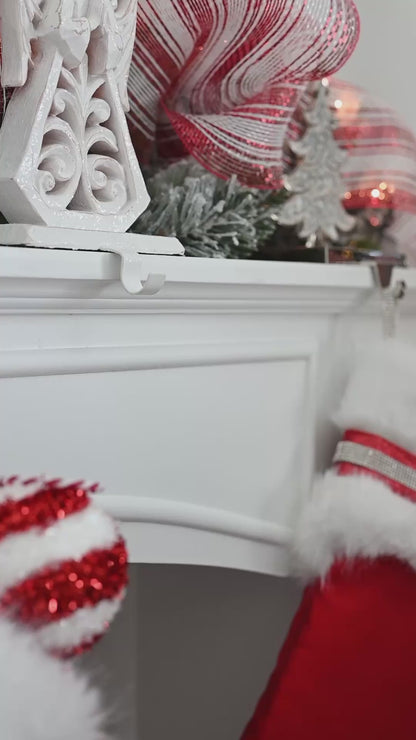 Red Designer Christmas Stockings